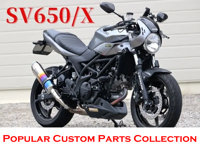 Voici une collection de pièces personnalisées populaires pour la SV650/X !