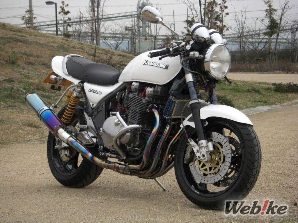 Du noir au blanc : KAWASAKI ZEPHYR1100 Custom